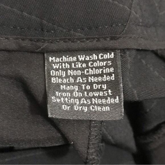 Saks Fifth Avenue S5A Beth Fit Pinstripe Black Pants Size 2 - Picture 8 of 9